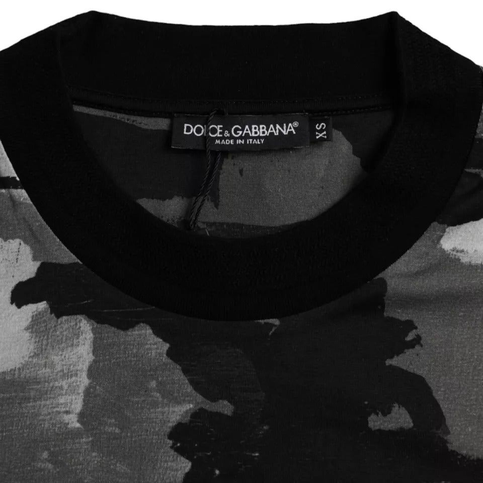 Dolce & Gabbana Multicolor Camouflage Cotton Crewneck T-shirt by Dolce & Gabbana