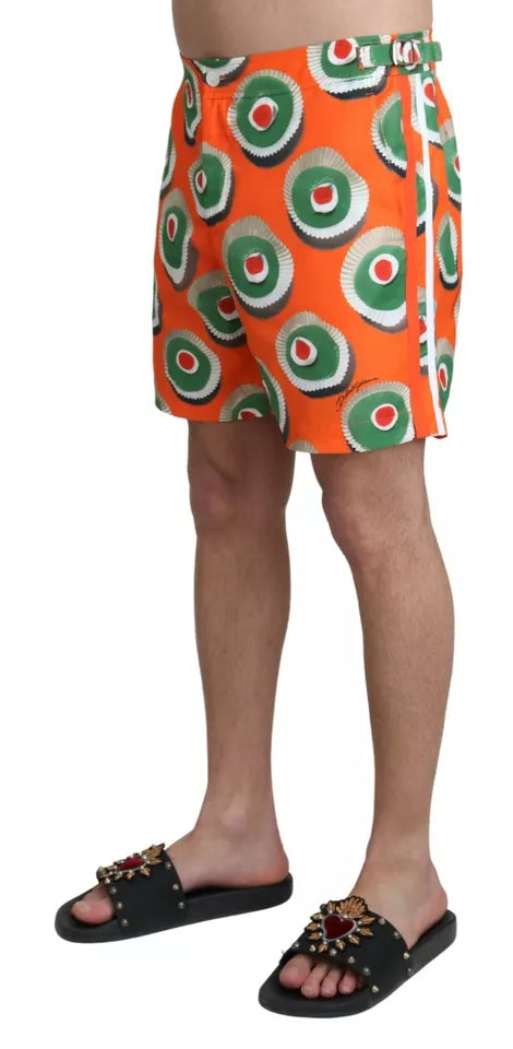 Maillots de bain Dolce & Gabbana Orange Cupcake Beachwear Shorts