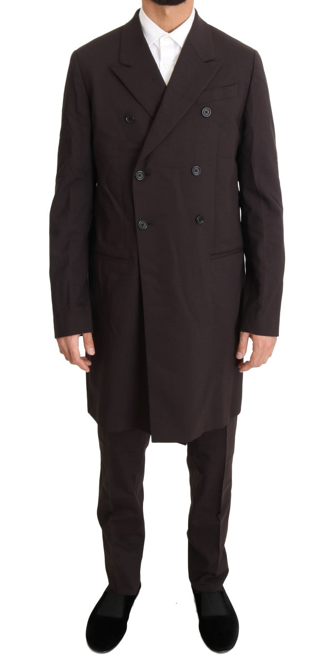 Costume croisé bordeaux élégant Dolce & Gabbana