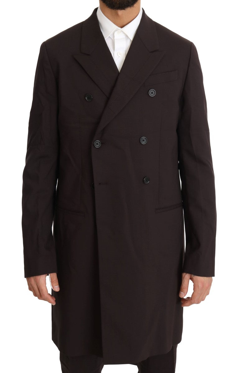 Costume croisé bordeaux élégant Dolce & Gabbana
