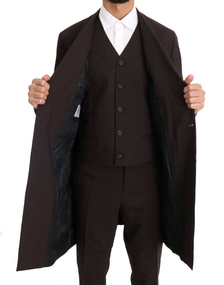 Costume croisé bordeaux élégant Dolce & Gabbana