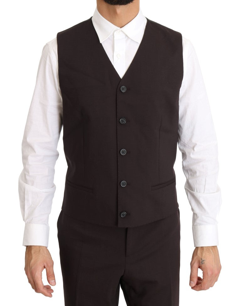 Costume croisé bordeaux élégant Dolce & Gabbana