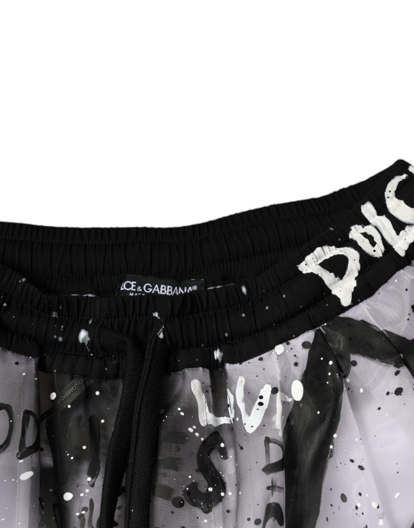 Dolce & Gabbana White See Through Logo Cropped Cargo Pants by Dolce & Gabbana