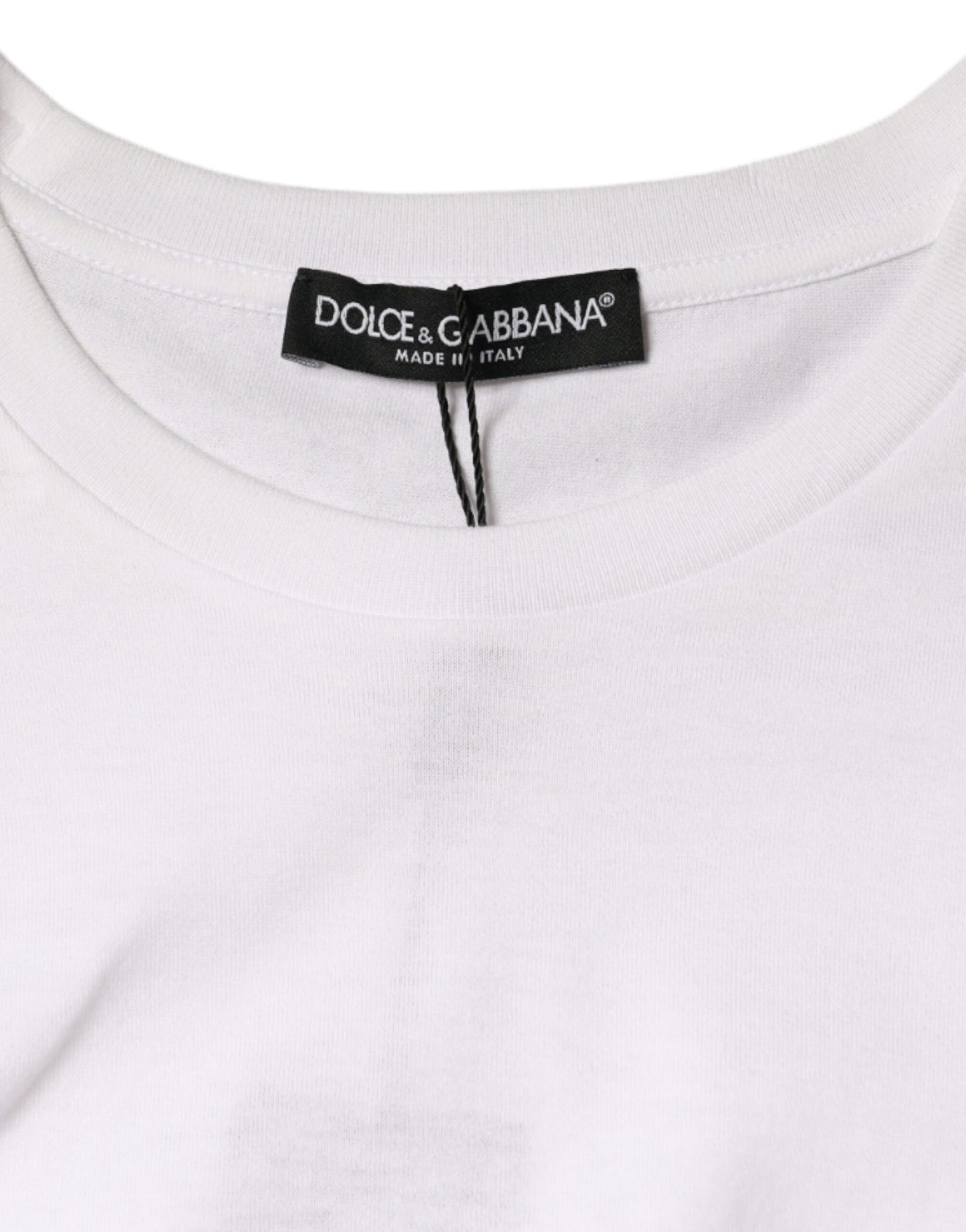 Dolce & Gabbana White Cotton Sleeveless Crew Neck T-shirt by Dolce & Gabbana