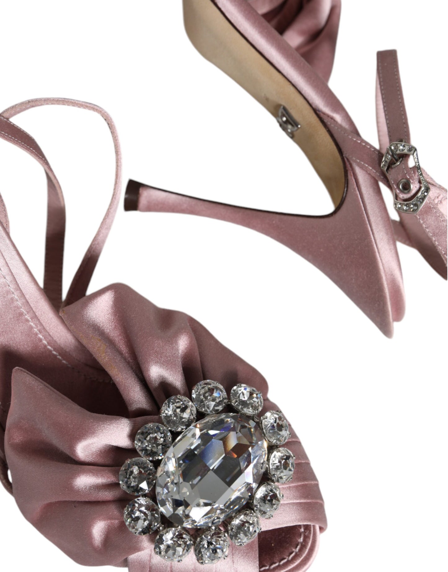 Dolce & Gabbana Pink Keira Crystal Heels Sandals Shoes by Dolce & Gabbana