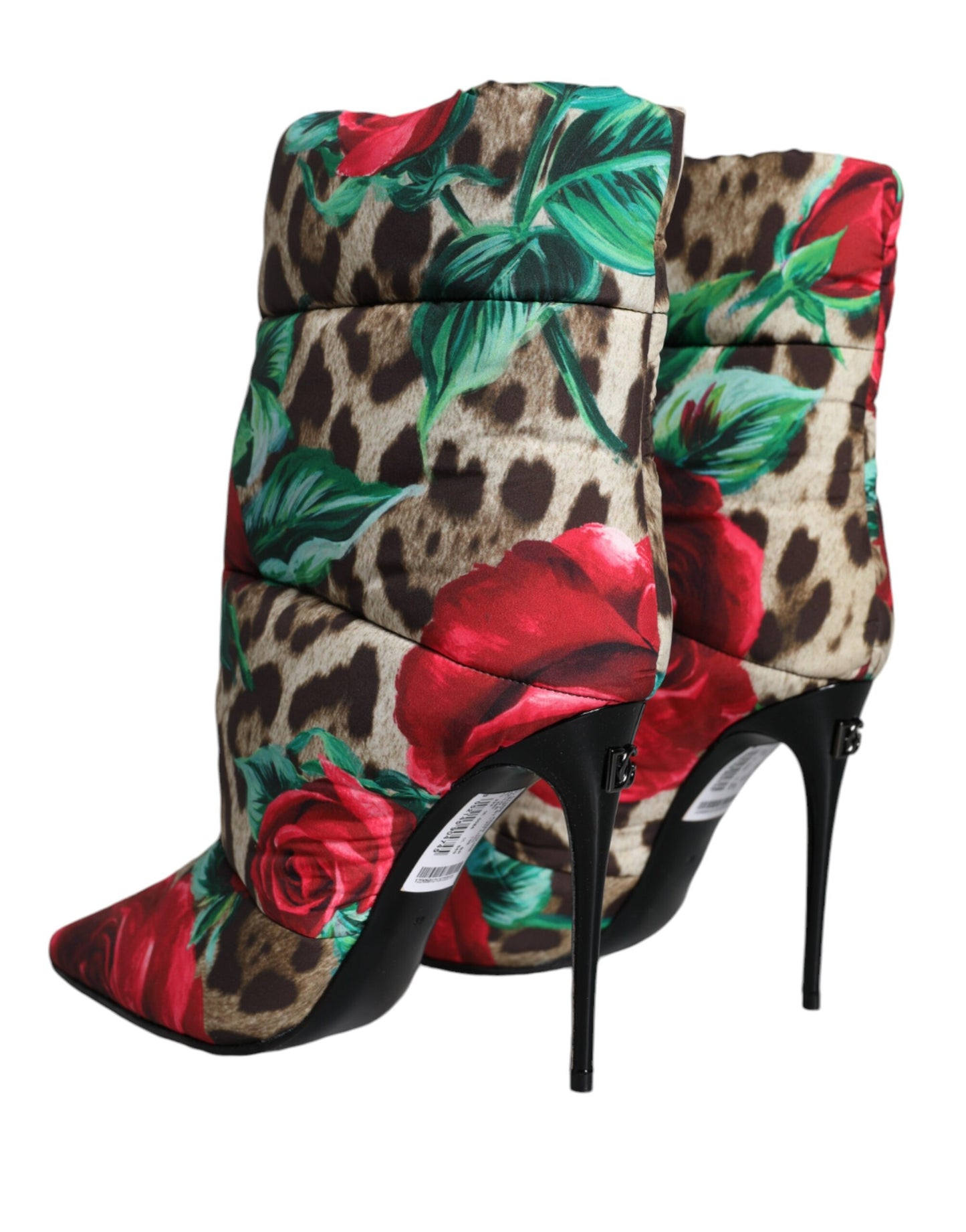 Bottes mi-mollet Dolce & Gabbana multicolores à imprimé léopard et rose