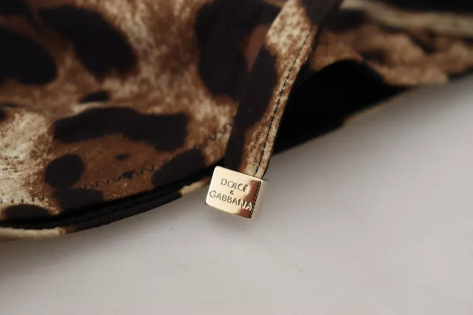 Maillot de bain Dolce & Gabbana marron à imprimé léopard