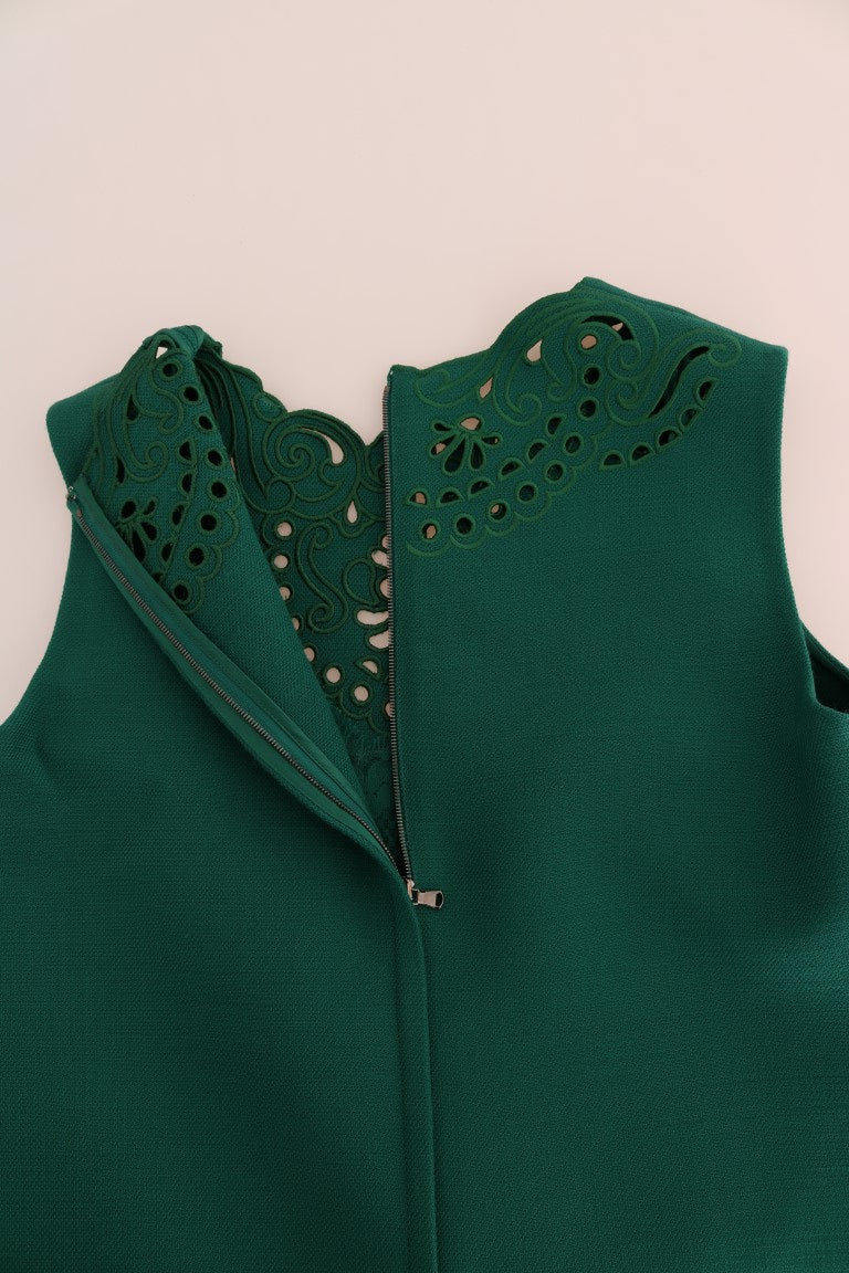 Robe fourreau trapèze verte élégante Dolce & Gabbana