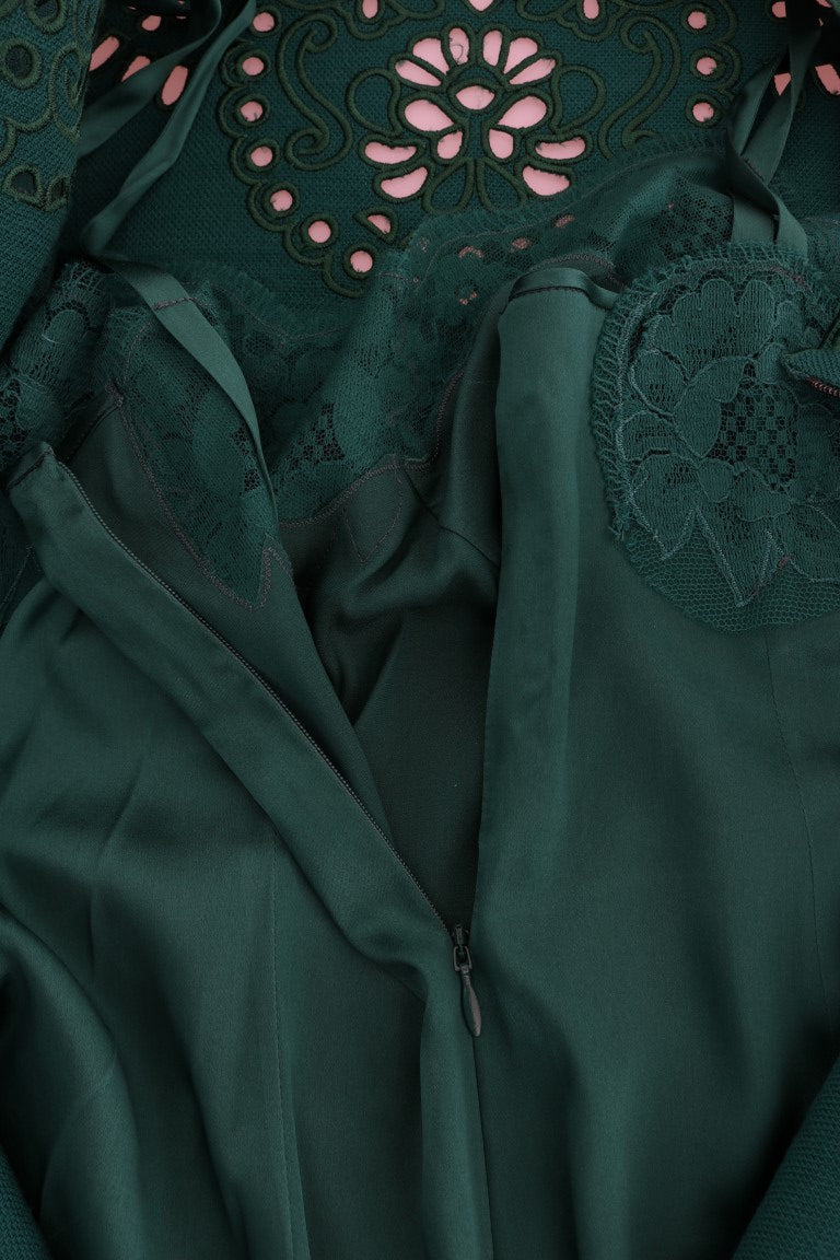 Robe fourreau trapèze verte élégante Dolce & Gabbana