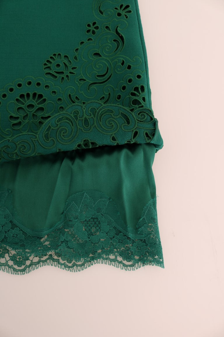 Robe fourreau trapèze verte élégante Dolce & Gabbana