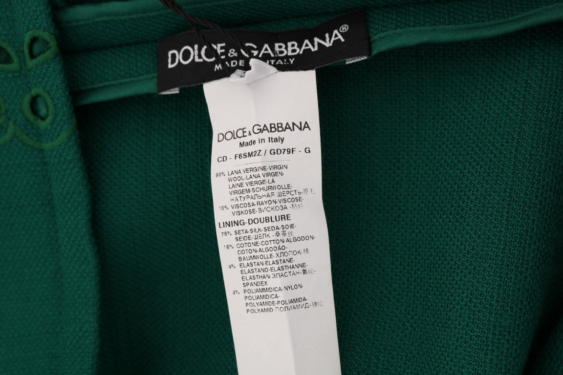 Robe fourreau trapèze verte élégante Dolce & Gabbana