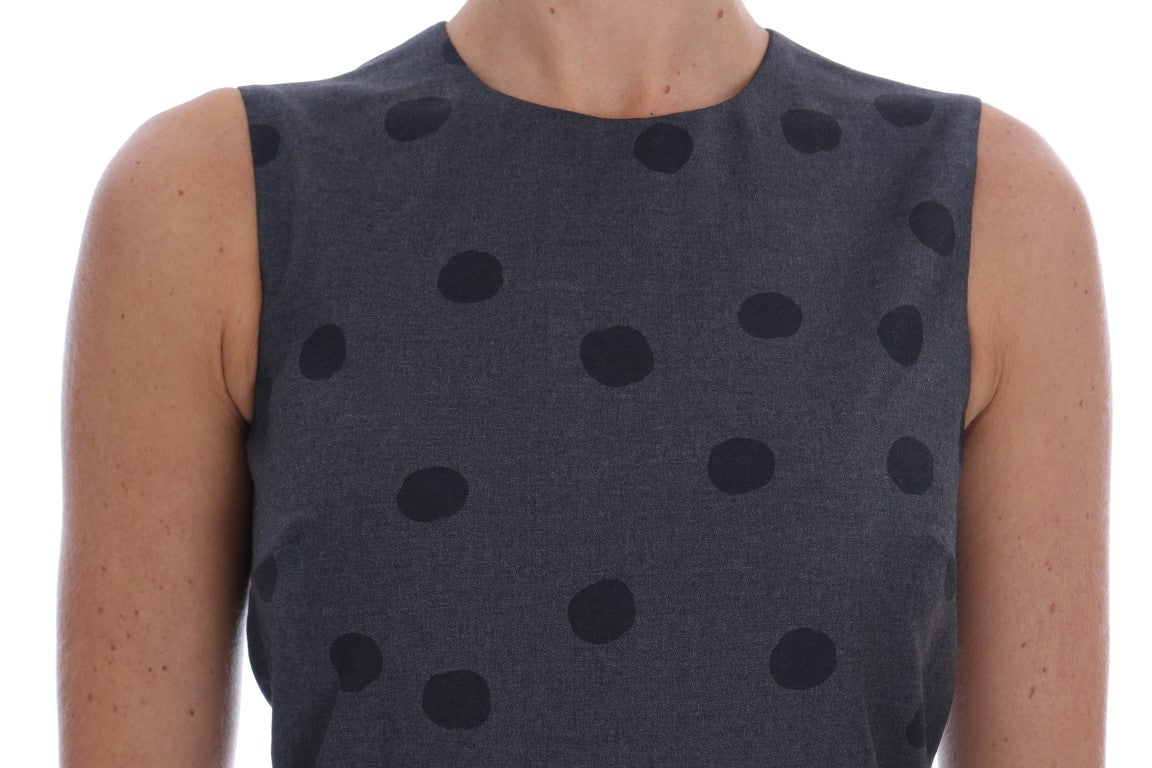 Robe chic sans manches en laine à pois Dolce & Gabbana