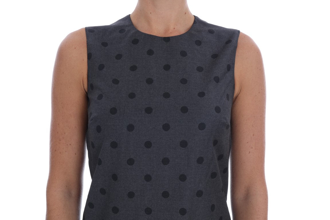 Robe chic sans manches en laine à pois Dolce & Gabbana