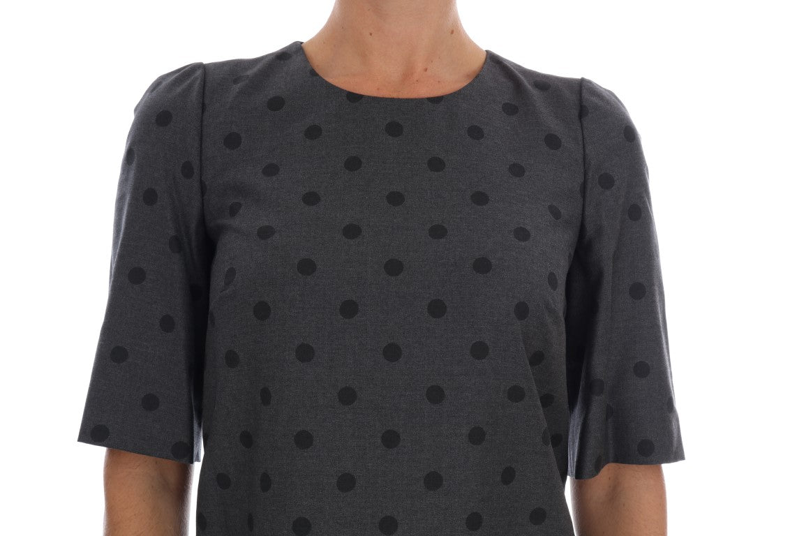 Robe chic en laine à pois Dolce & Gabbana