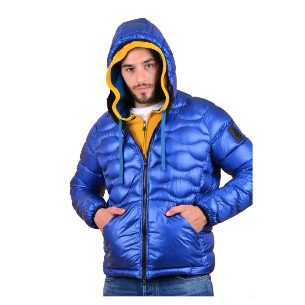 Refrigiwear Blue Nylon Men Jacket by Refrigiwear