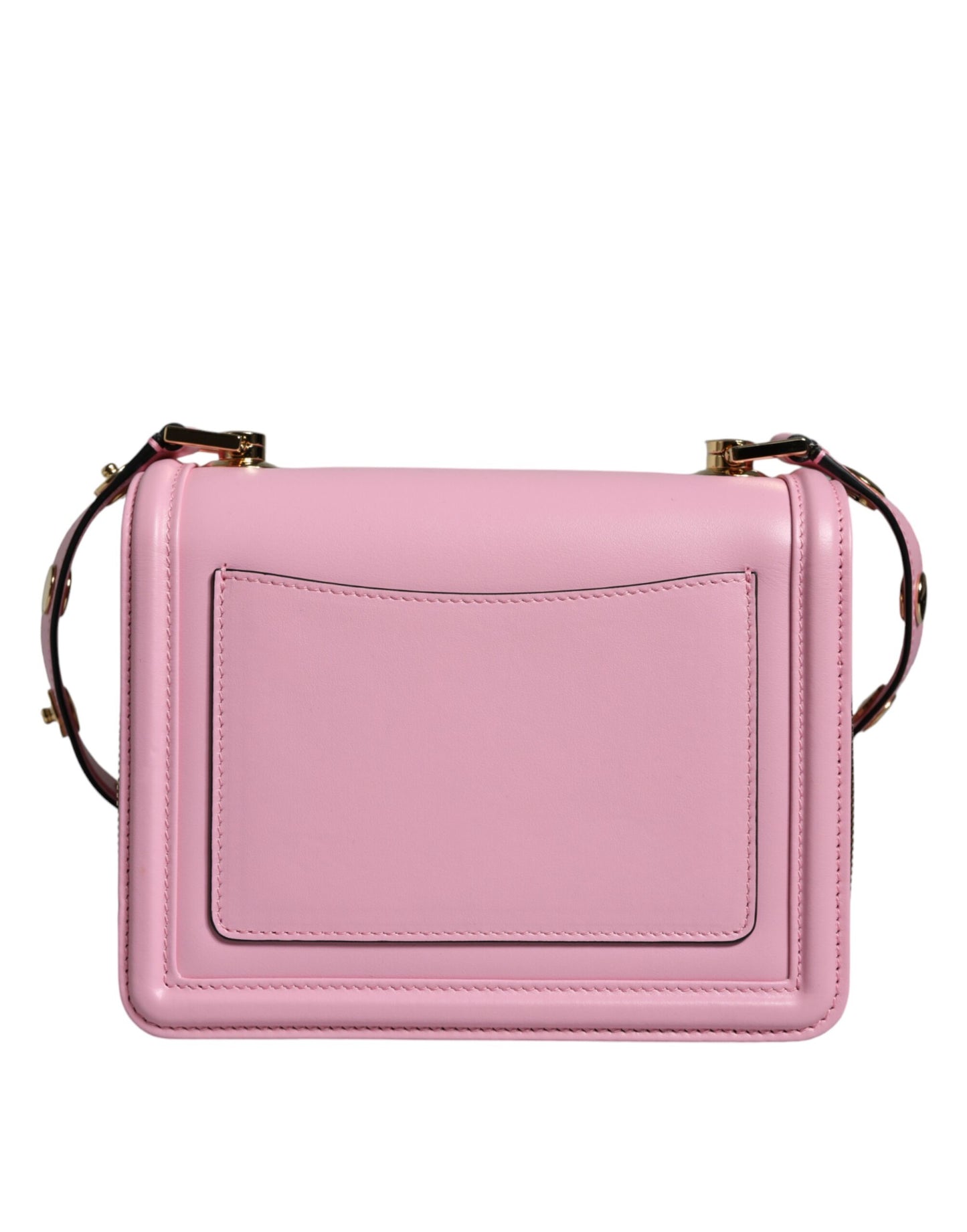 Sac bandoulière clouté en cuir rose pâle LOLA de Dolce & Gabbana