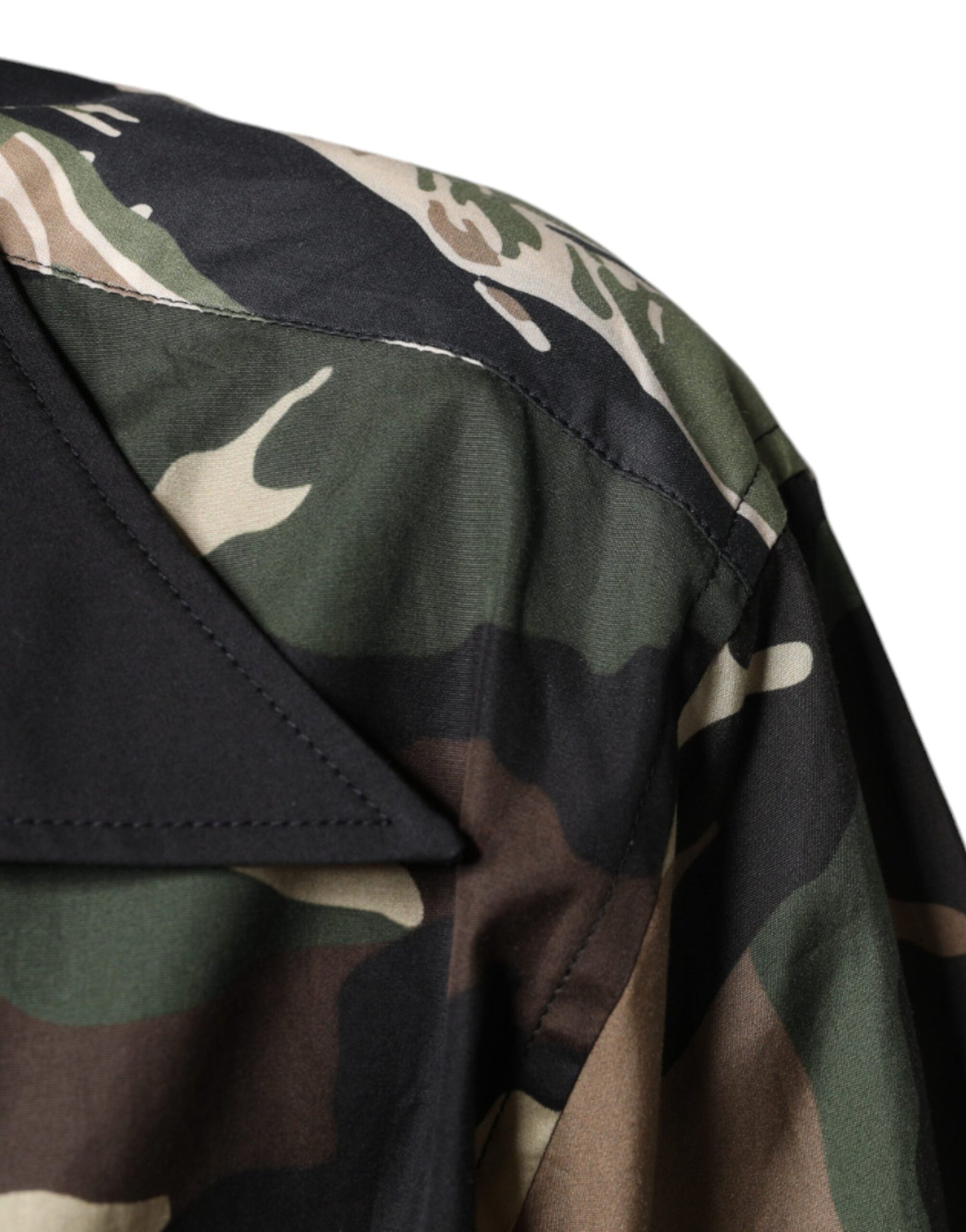 Dolce & Gabbana Multicolor Camouflage Button Down Men Casual Shirt by Dolce & Gabbana