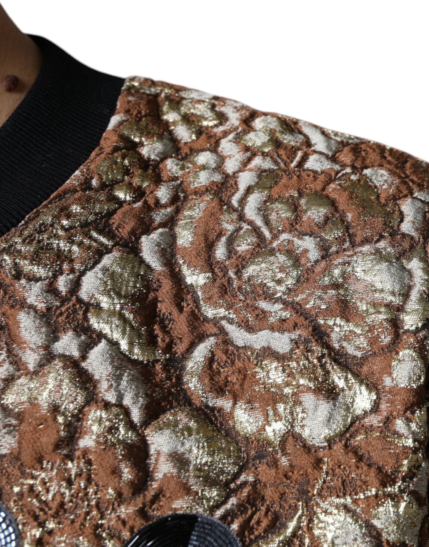 Dolce & Gabbana Brown Jacquard Mambo Pineapple Pullover Sweater by Dolce & Gabbana
