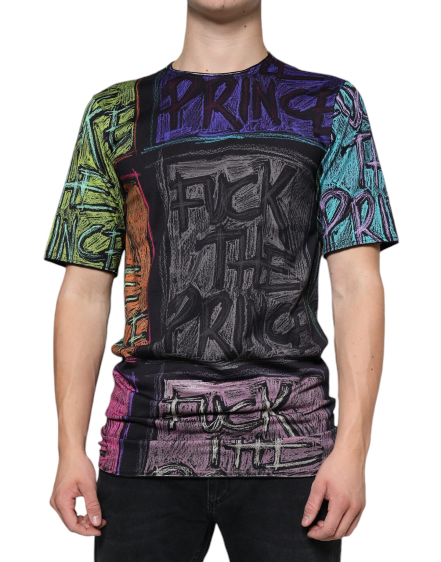Dolce & Gabbana Multicolor Graphic Print Cotton T-shirt by Dolce & Gabbana