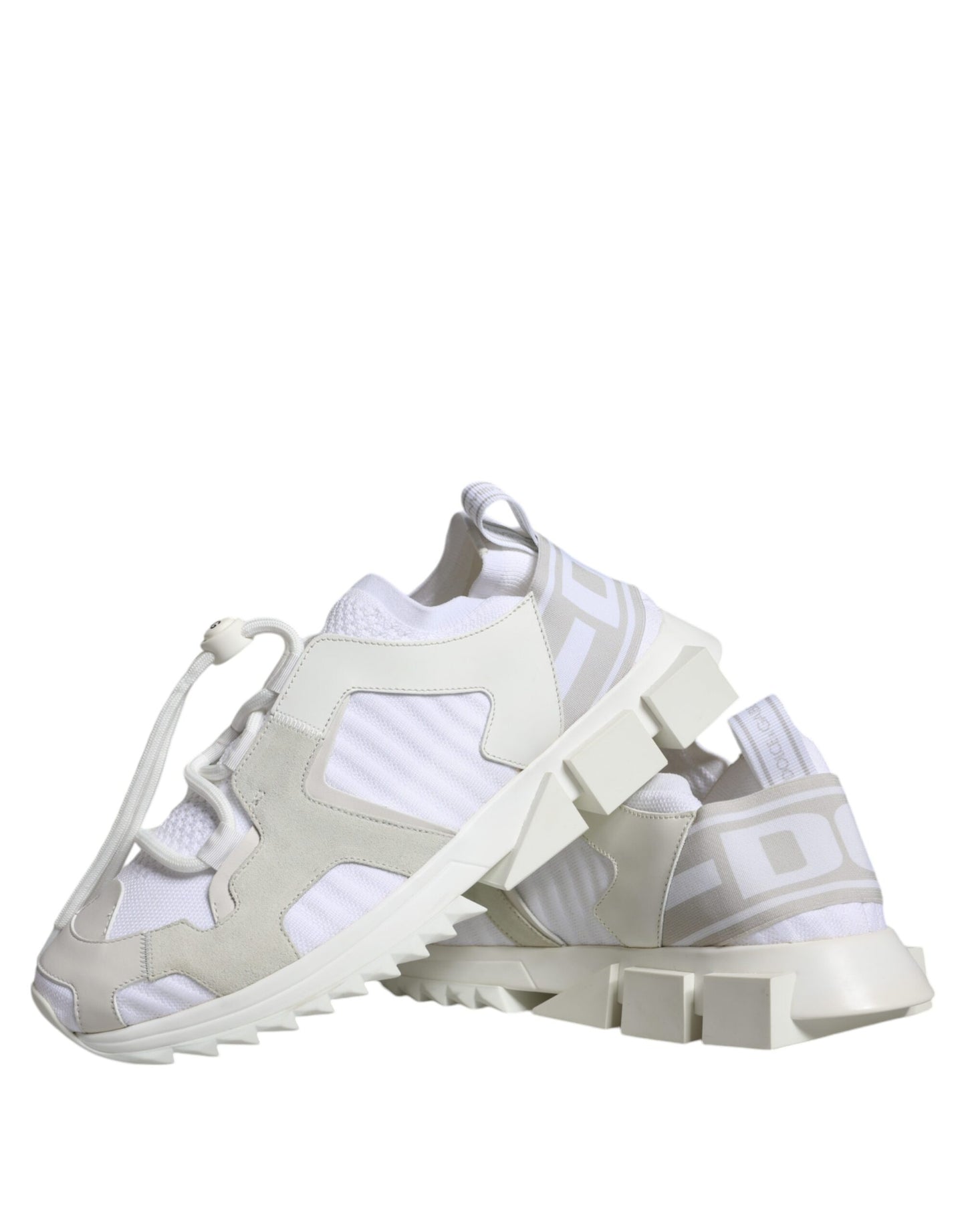 Dolce & Gabbana White Mesh Sorrento Trekking Sneakers Shoes by Dolce & Gabbana