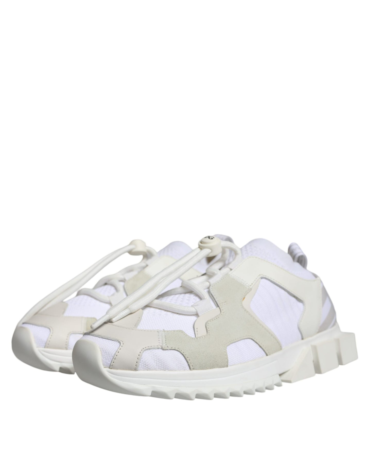 Dolce & Gabbana White Mesh Sorrento Trekking Sneakers Shoes by Dolce & Gabbana