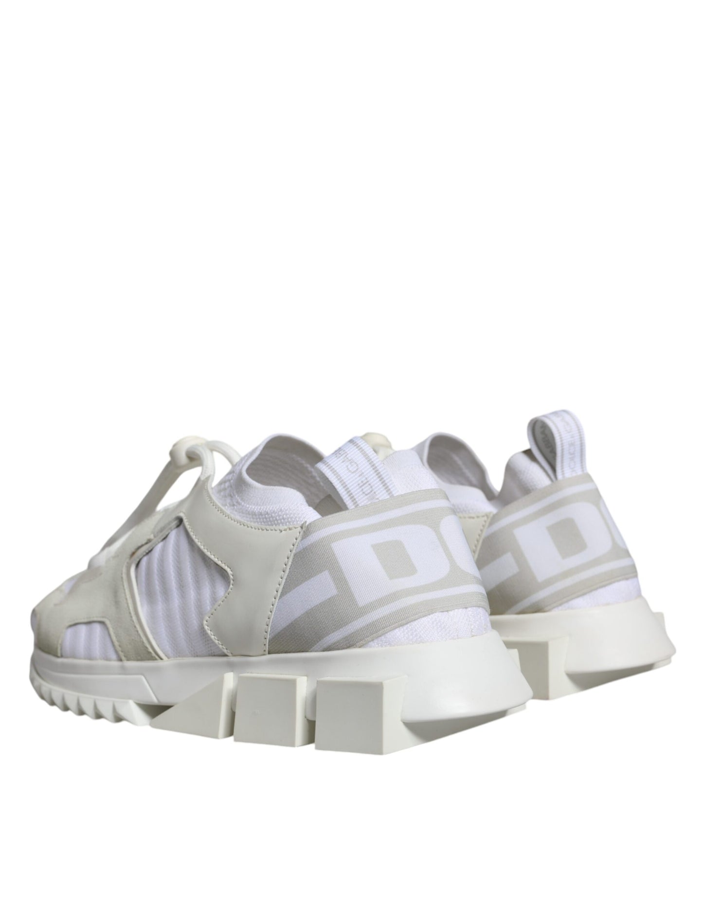 Dolce & Gabbana White Mesh Sorrento Trekking Sneakers Shoes by Dolce & Gabbana