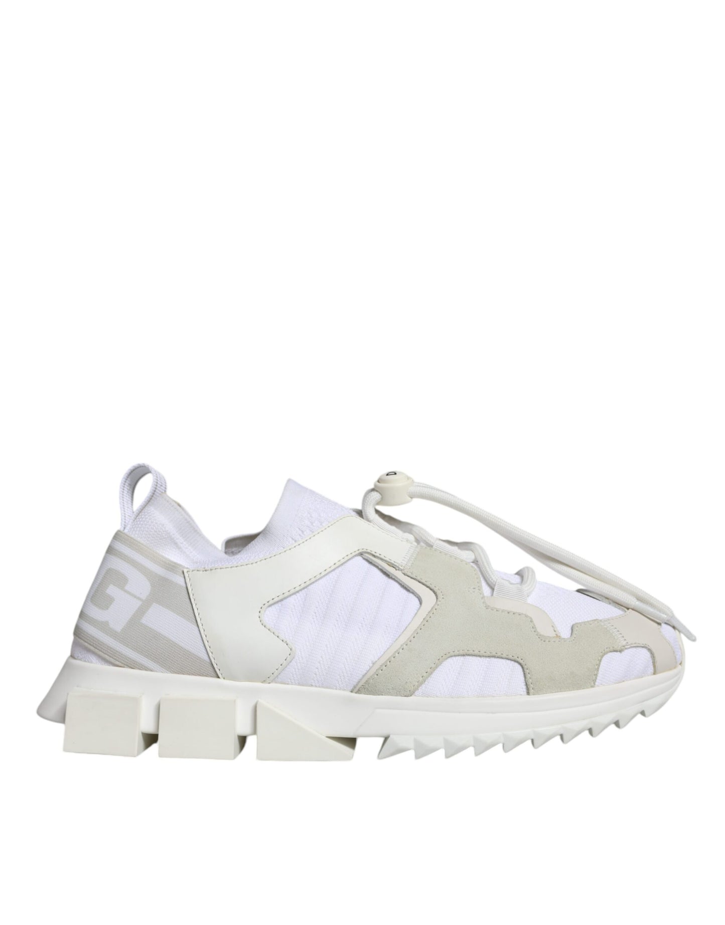 Dolce & Gabbana White Mesh Sorrento Trekking Sneakers Shoes by Dolce & Gabbana