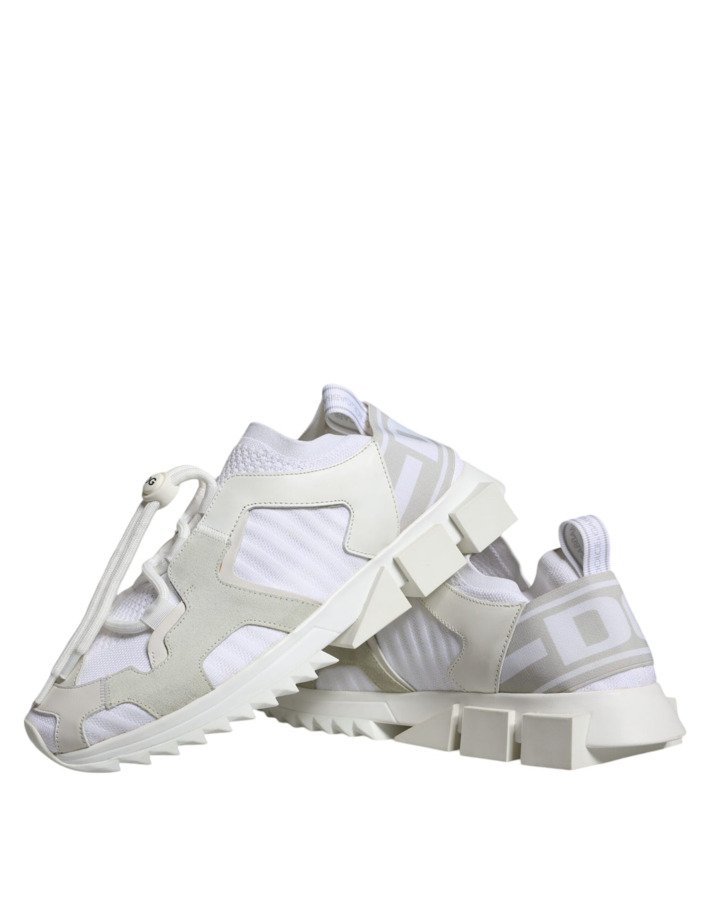 Dolce & Gabbana White Mesh Sorrento Trekking Sneakers Shoes by Dolce & Gabbana