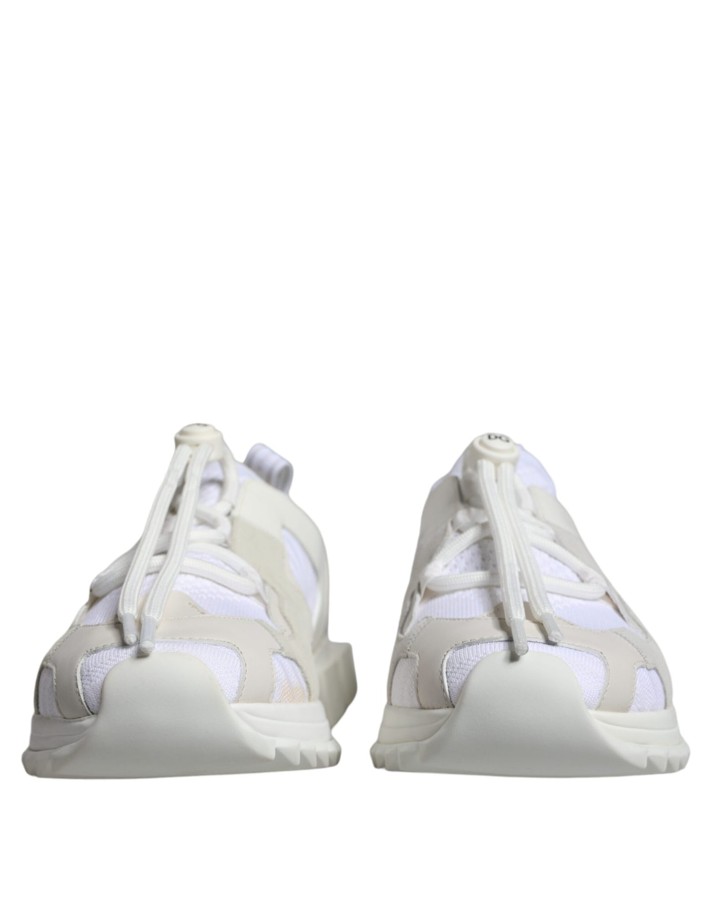 Dolce & Gabbana White Mesh Sorrento Trekking Sneakers Shoes by Dolce & Gabbana