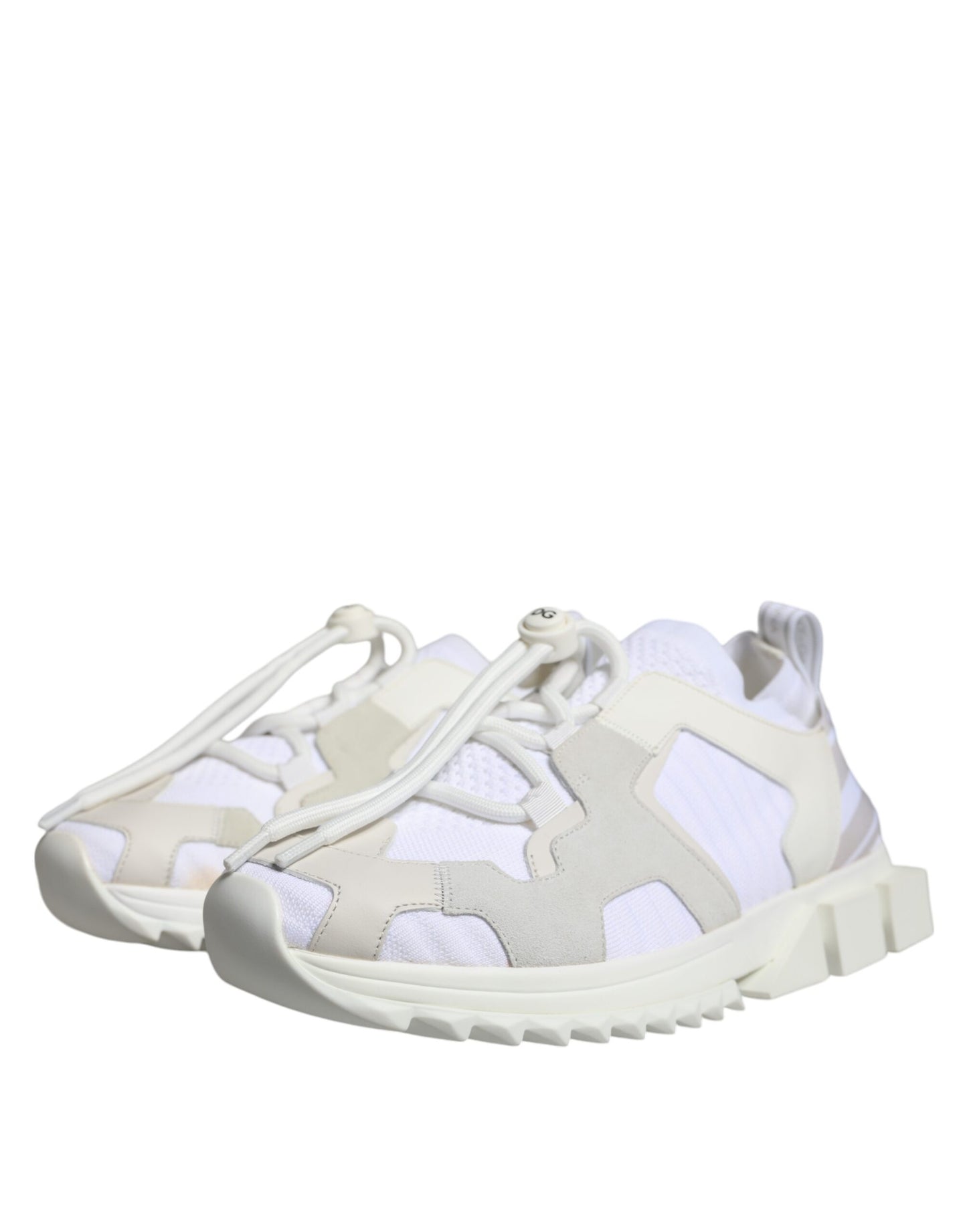 Dolce & Gabbana White Mesh Sorrento Trekking Sneakers Shoes by Dolce & Gabbana