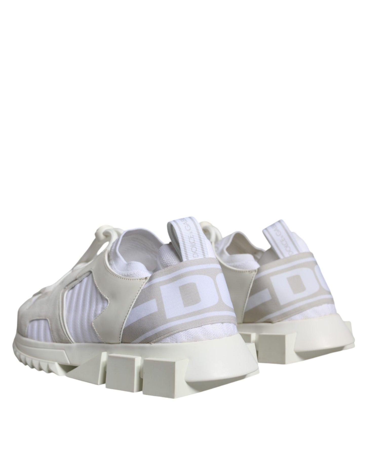 Dolce & Gabbana White Mesh Sorrento Trekking Sneakers Shoes by Dolce & Gabbana