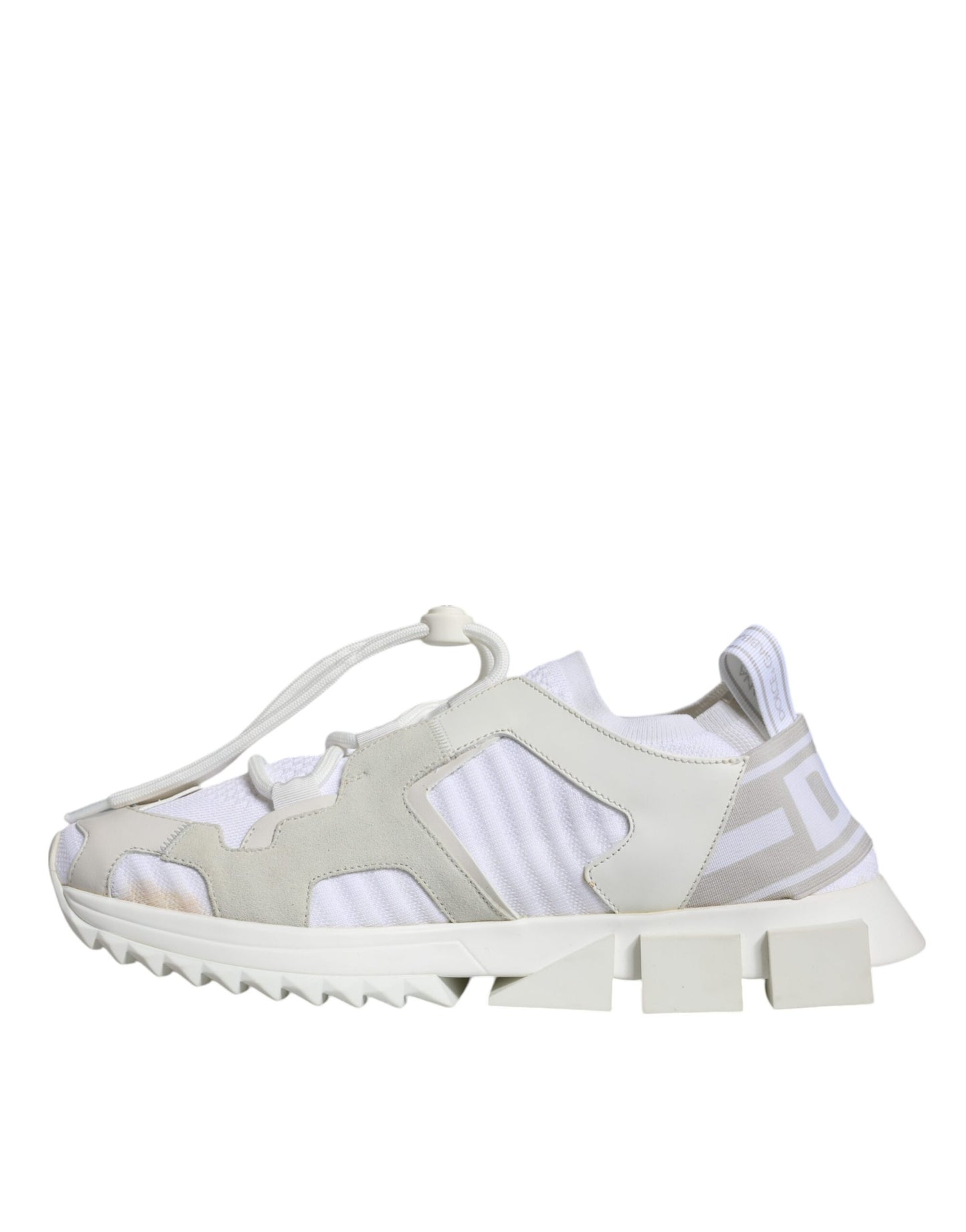 Dolce & Gabbana White Mesh Sorrento Trekking Sneakers Shoes by Dolce & Gabbana