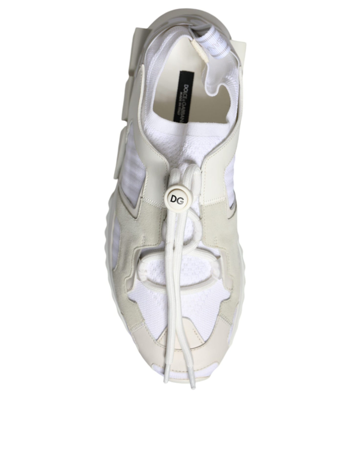 Dolce & Gabbana White Mesh Sorrento Trekking Sneakers Shoes by Dolce & Gabbana