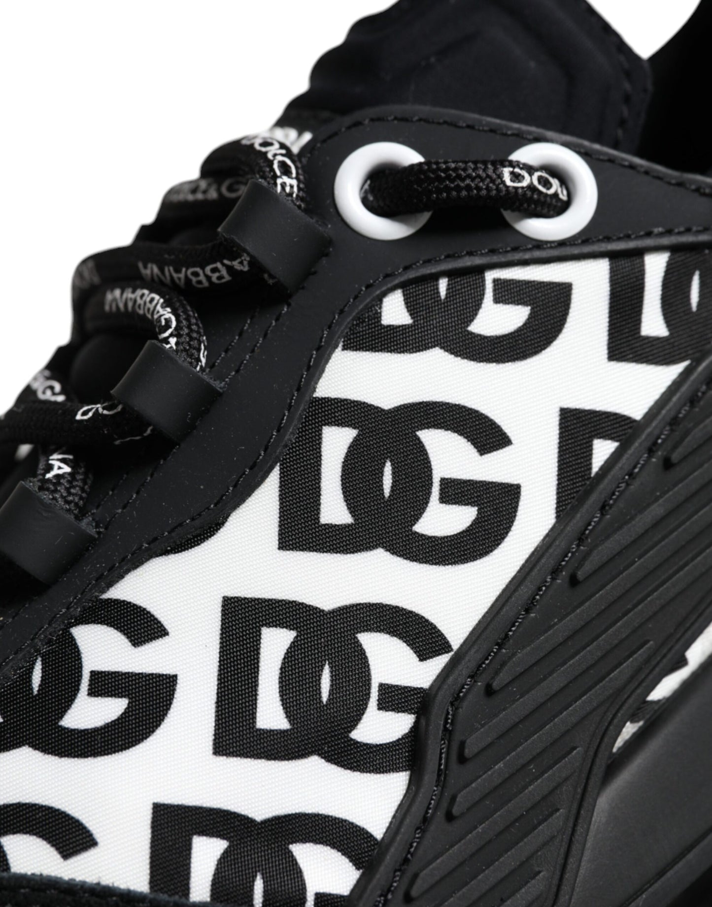Dolce & Gabbana Black Logo Lace Up Low Top NS1 Sneakers Shoes by Dolce & Gabbana