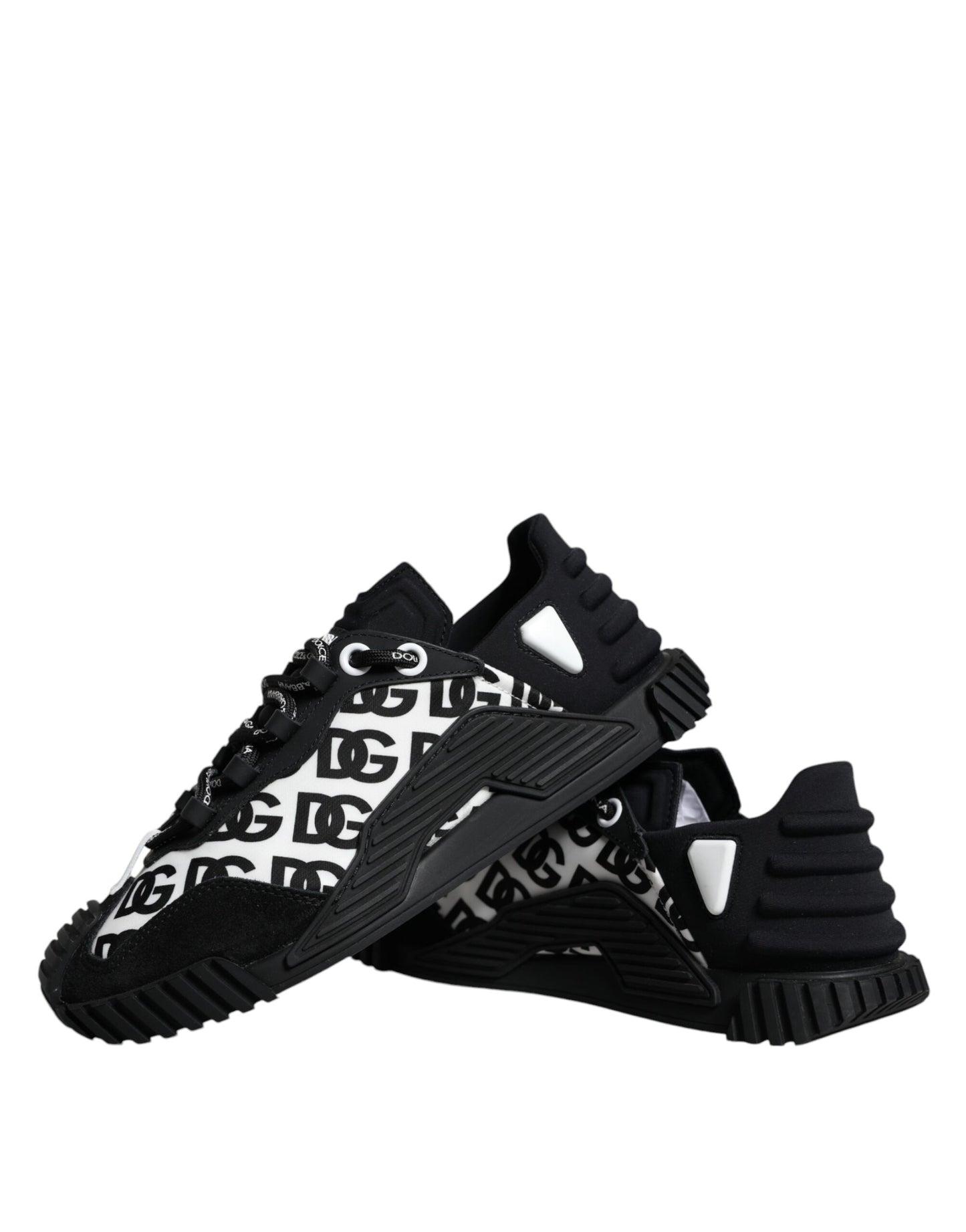 Dolce & Gabbana Black Logo Lace Up Low Top NS1 Sneakers Shoes by Dolce & Gabbana