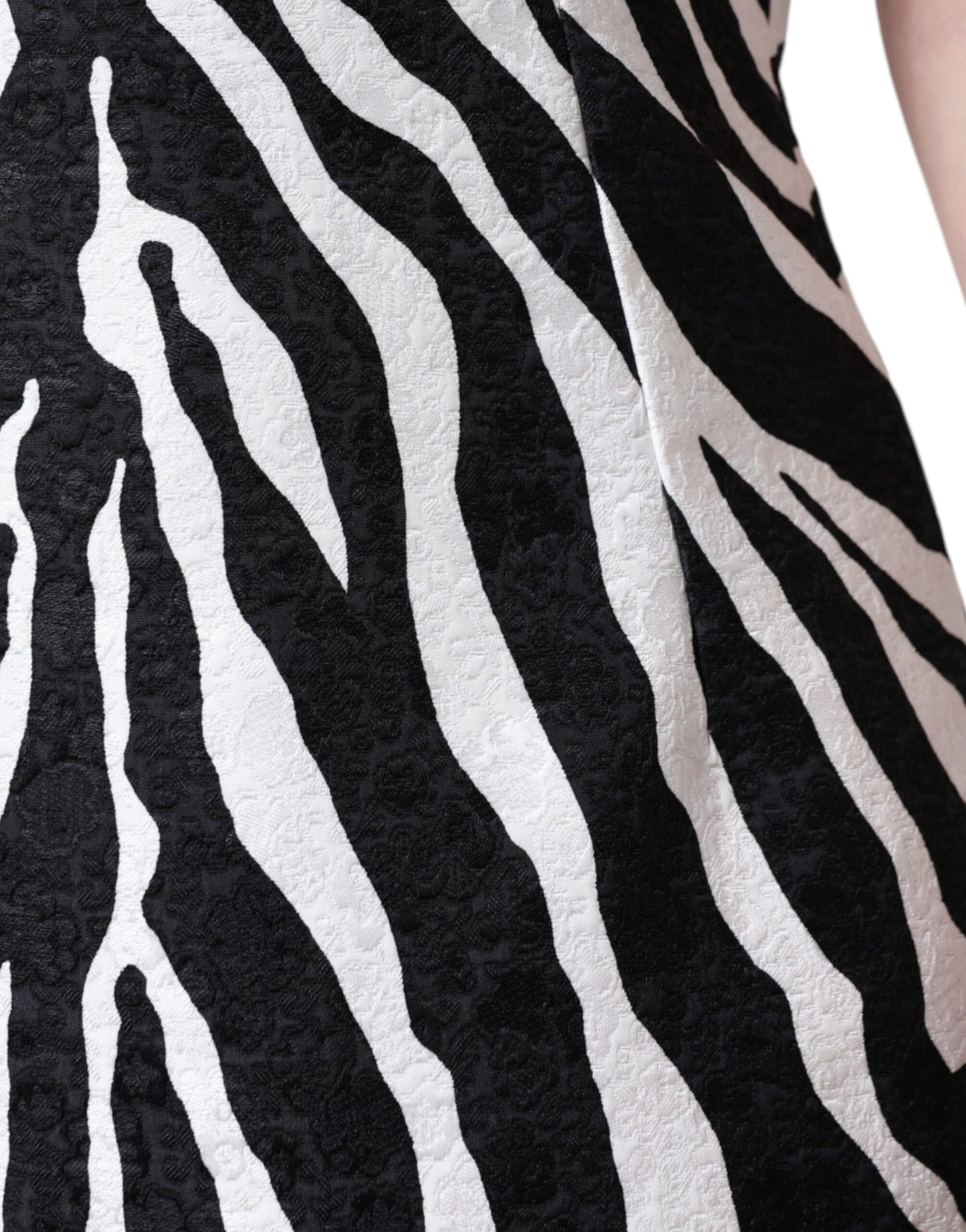 Dolce & Gabbana Black White Zebra A-line Sheath Mini Dress by Dolce & Gabbana