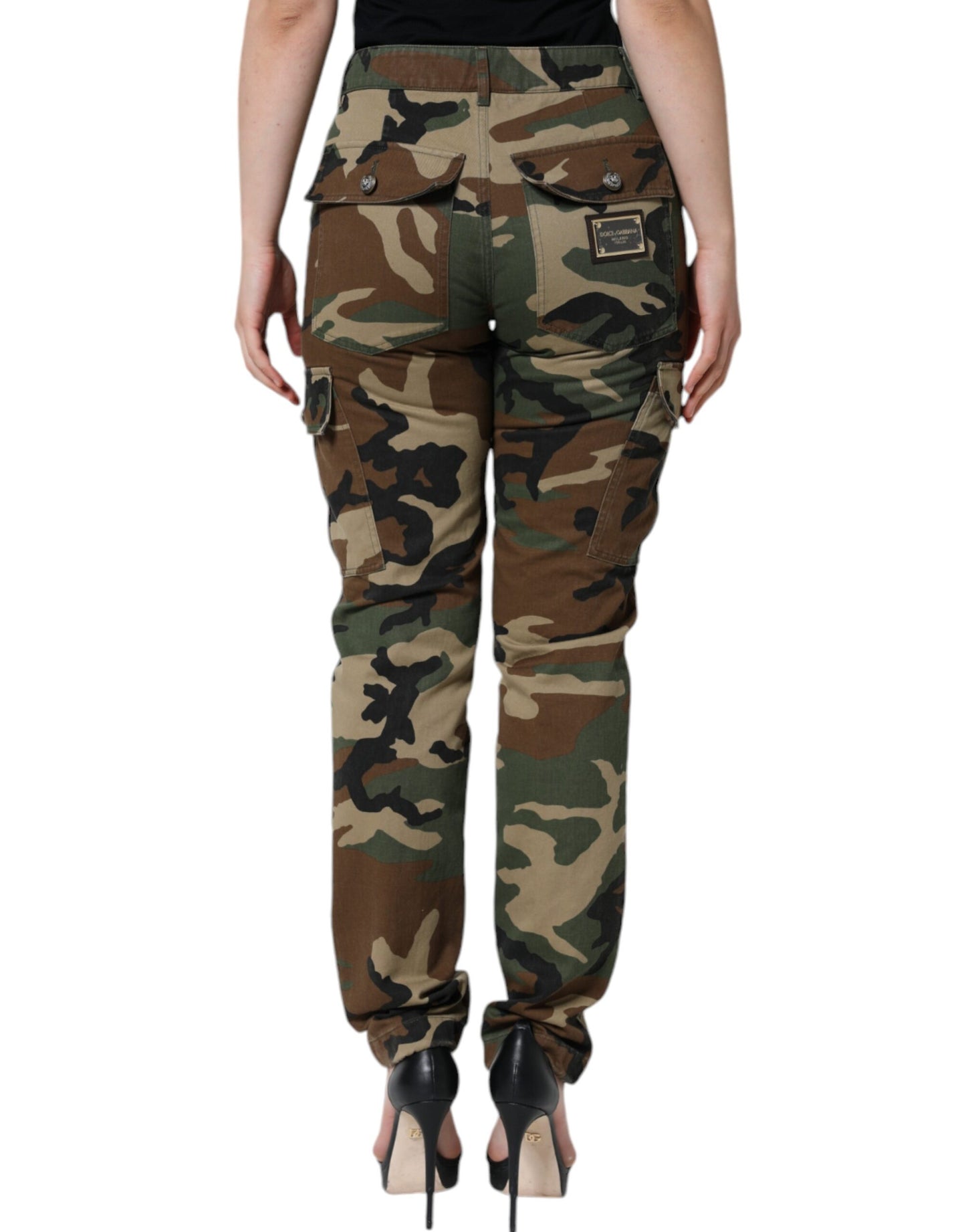Dolce & Gabbana Multicolor Camouflage Cargo Pants by Dolce & Gabbana