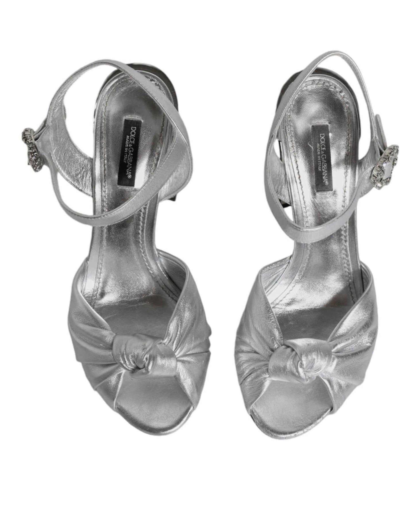 Dolce & Gabbana Silver Mirror Heels KEIRA Sandals Shoes by Dolce & Gabbana