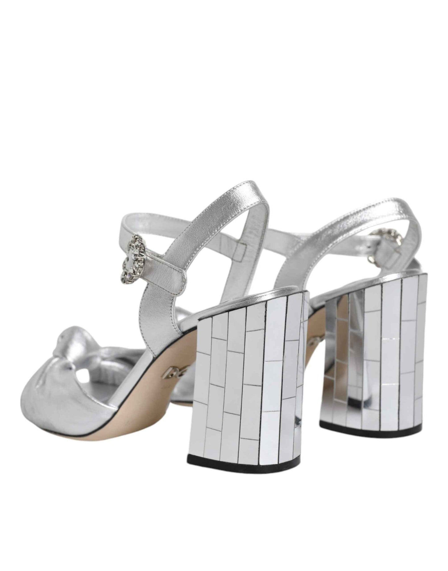 Dolce & Gabbana Silver Mirror Heels KEIRA Sandals Shoes by Dolce & Gabbana