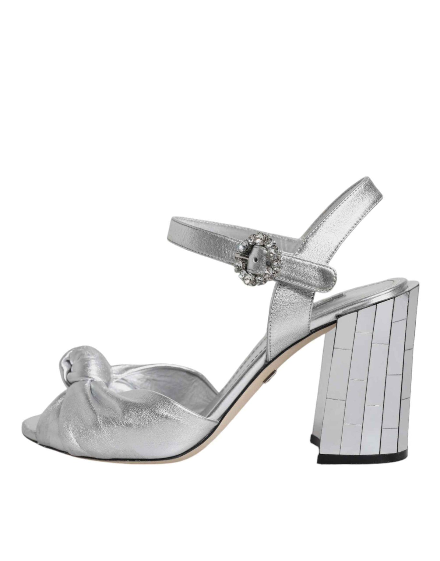 Dolce & Gabbana Silver Mirror Heels KEIRA Sandals Shoes by Dolce & Gabbana