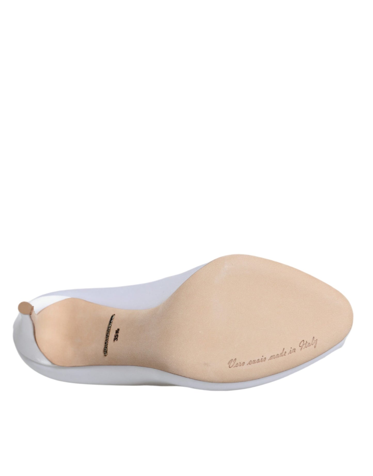 Escarpins Dolce & Gabbana en satin à bout ouvert et cristaux blancs