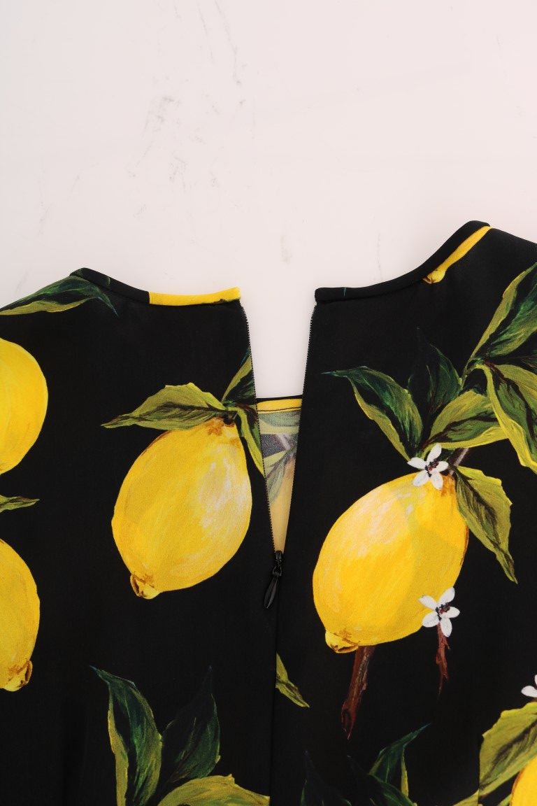 Chemisier en soie imprimé citron sicilien Dolce & Gabbana