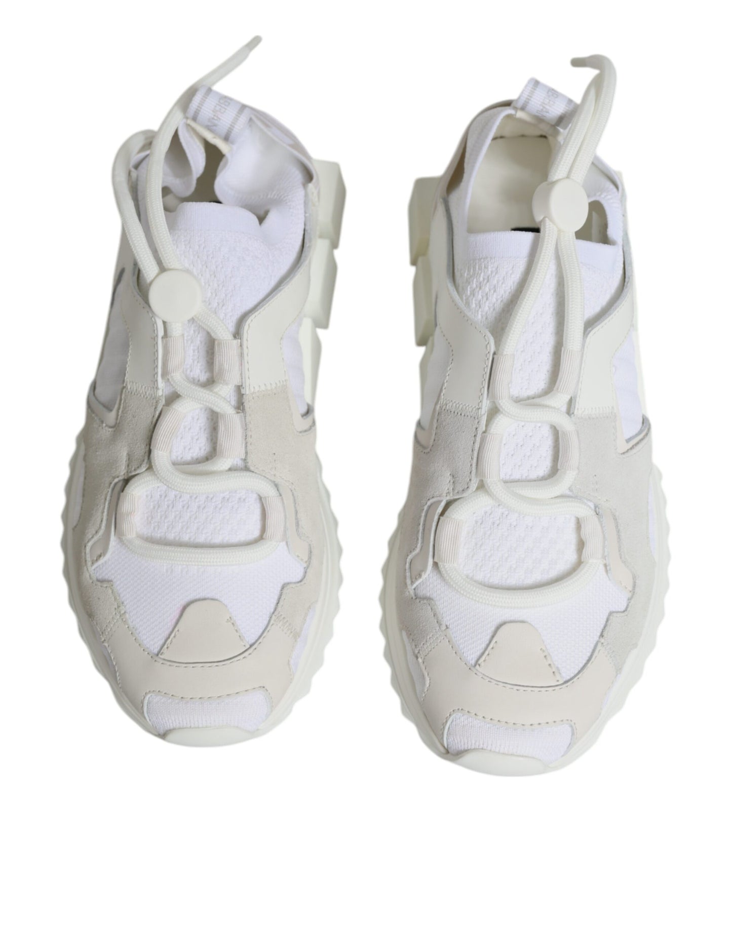 Dolce & Gabbana White Mesh Sorrento Trekking Sneakers Shoes by Dolce & Gabbana