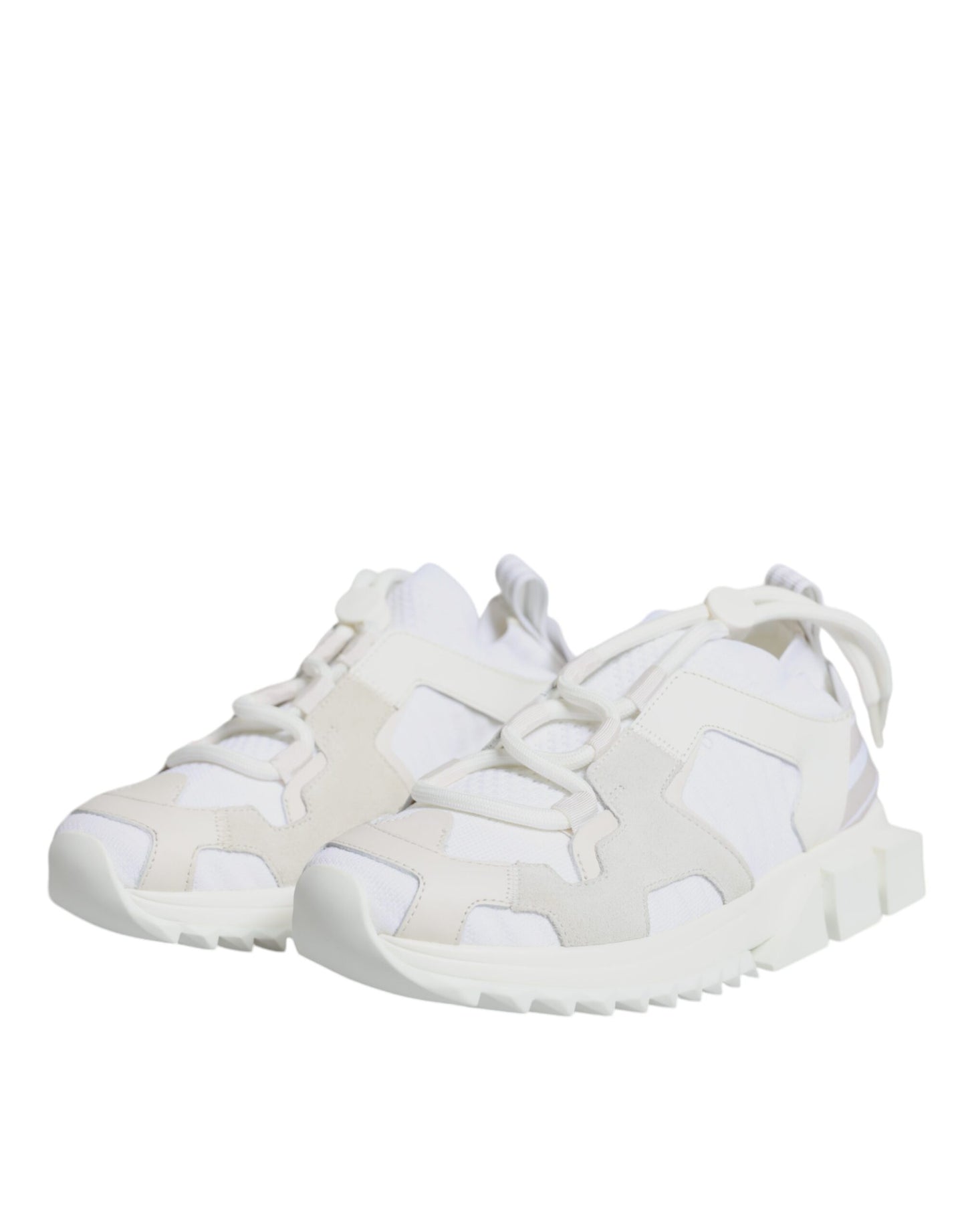 Dolce & Gabbana White Mesh Sorrento Trekking Sneakers Shoes by Dolce & Gabbana