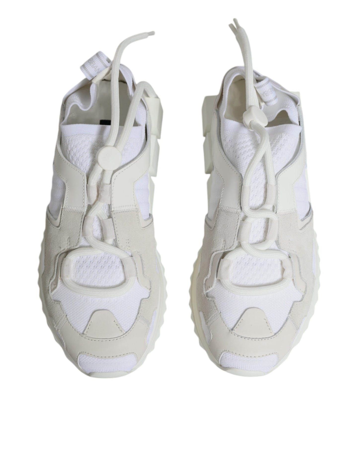 Dolce & Gabbana White Mesh Sorrento Trekking Sneakers Shoes by Dolce & Gabbana