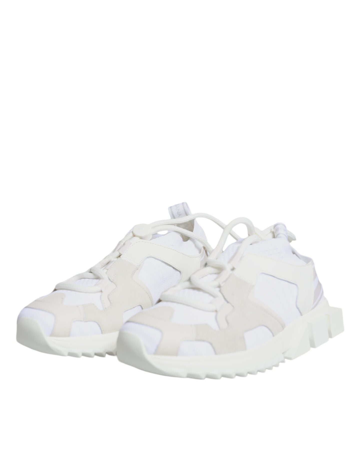 Dolce & Gabbana White Mesh Sorrento Trekking Sneakers Shoes by Dolce & Gabbana