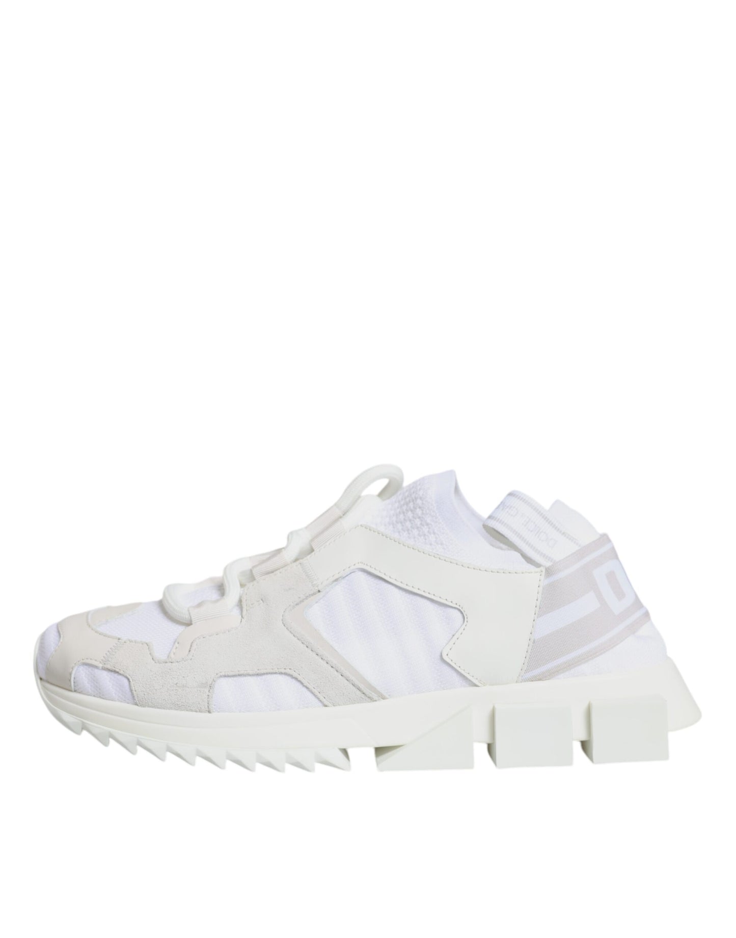 Dolce & Gabbana White Mesh Sorrento Trekking Sneakers Shoes by Dolce & Gabbana