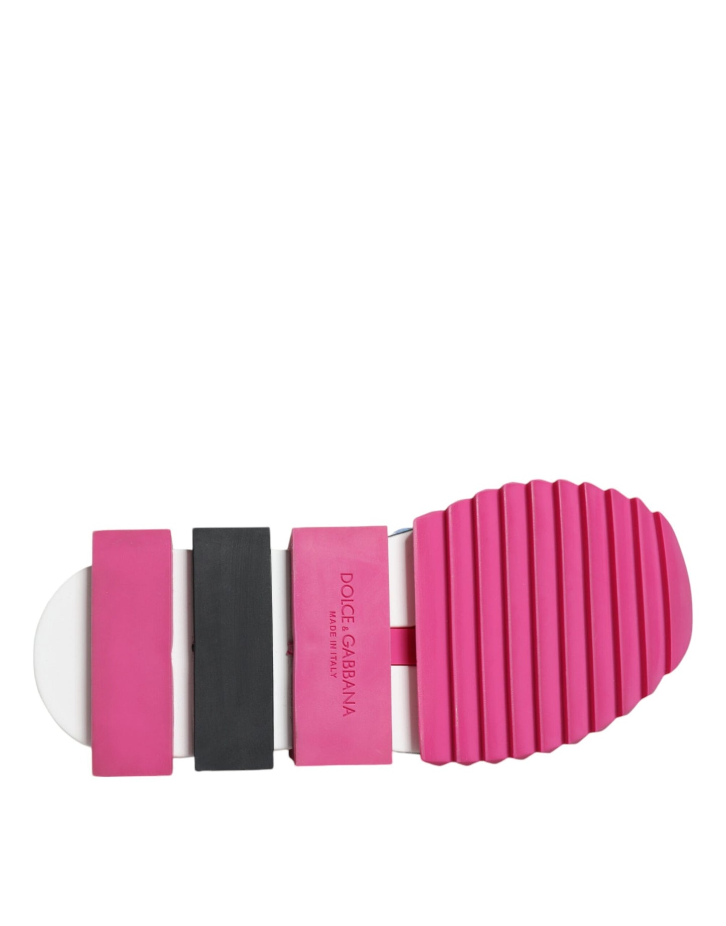 Dolce & Gabbana Pink Sorrento Crystals Low Top Sneakers Shoes by Dolce & Gabbana