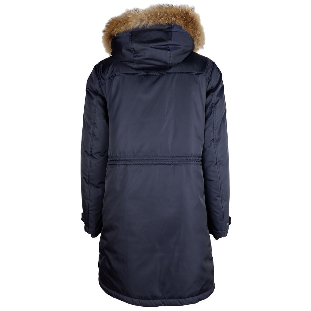 Ajouter une doudoune en nylon bleu pour homme