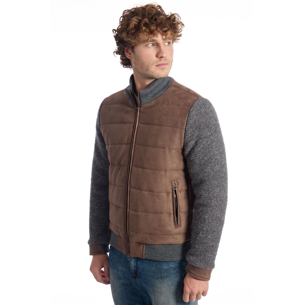 Veste de luxe en laine marron pour homme Roberto Pepe